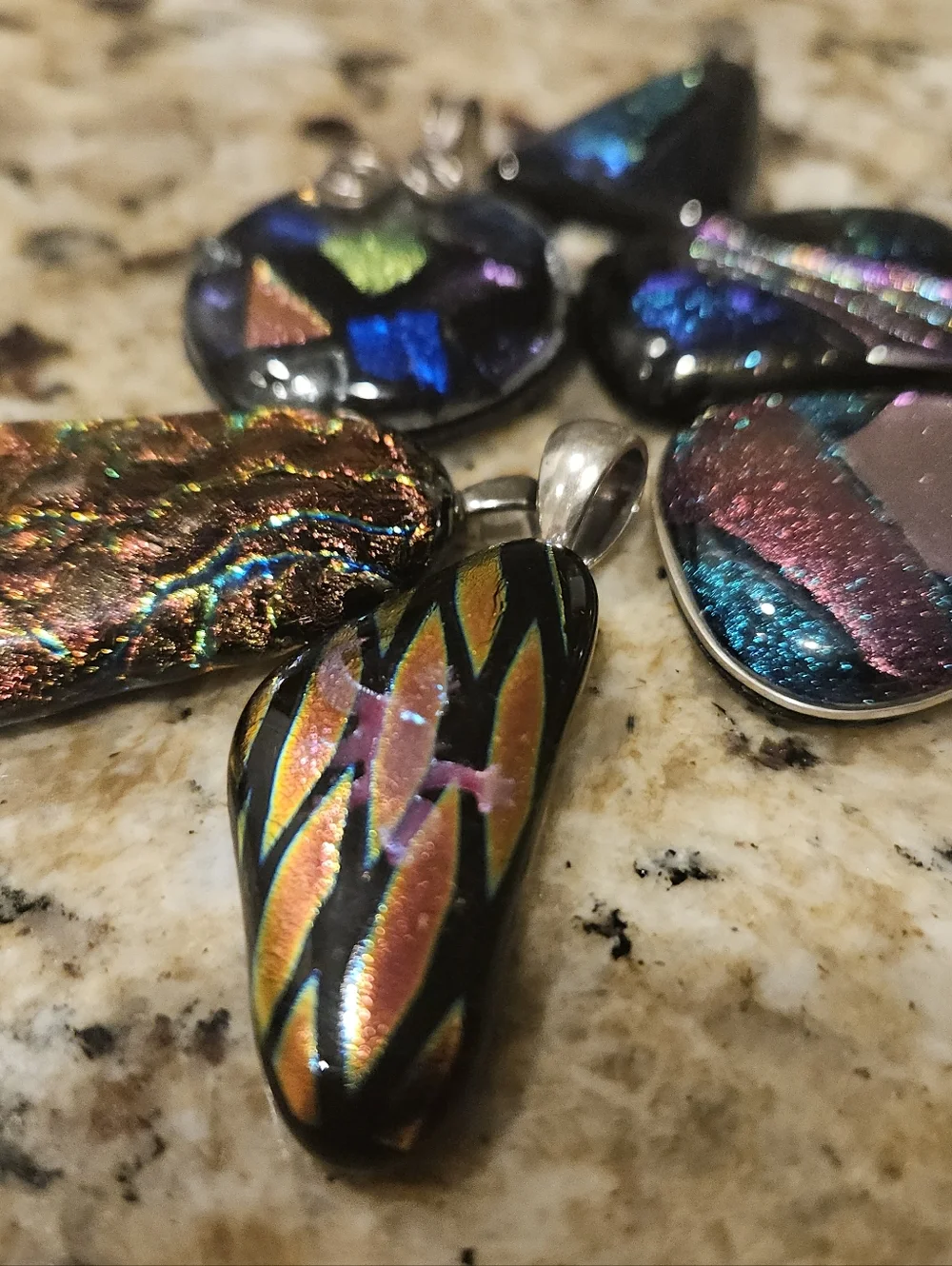 bundle of vintage geometric pendants